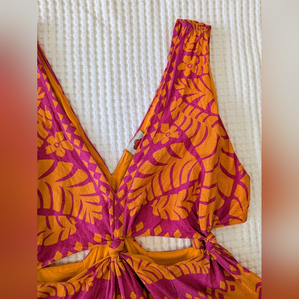FARM Rio Pink and Orange Mini Dress - Picture 5 of 16